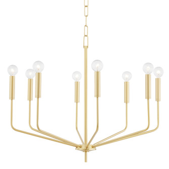 Bailey Eight Light Chandelier in Aged Brass (428|H516808AGB)