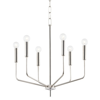 Bailey Six Light Chandelier in Polished Nickel (428|H516806PN)