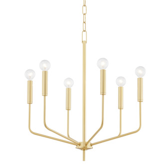 Bailey Six Light Chandelier in Aged Brass (428|H516806AGB)