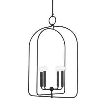 Mallory Four Light Pendant in Aged Iron (428|H512701LAI)