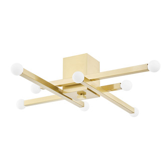 Dona Eight Light Flush Mount in Aged Brass (428|H463508AGB)