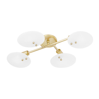 Giselle Four Light Semi Flush Mount in Aged Brass (428|H428604AGB)