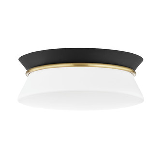 Cath Two Light Flush Mount in Aged Brass (428|H425502AGBBK)