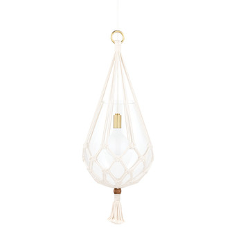 Tessa One Light Pendant in Aged Brass (428|H411701LAGB)