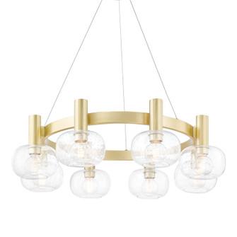 Harlow Eight Light Chandelier in Aged Brass (428|H403808AGB)
