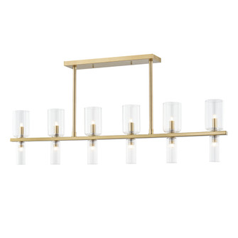 Tabitha 12 Light Linear in Aged Brass (428|H384912AGB)