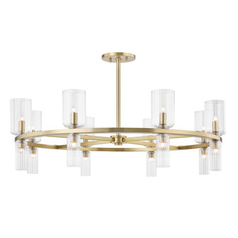 Tabitha 16 Light Chandelier in Aged Brass (428|H384816AGB)