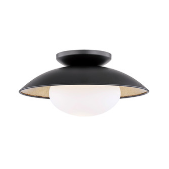 Cadence One Light Semi Flush Mount in Black Lustro/Gold Leaf Combo (428|H368601MBLKGL)