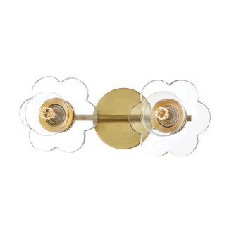 Alexa Two Light Bath and Vanity in Aged Brass (428|H357302AGB)