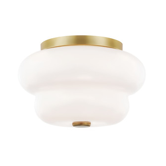 Hazel Two Light Flush Mount in Aged Brass (428|H350502AGB)