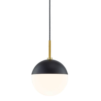 Renee One Light Pendant in Aged Brass/Black (428|H344701AGBBK)