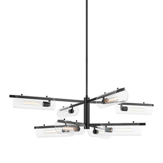 Ariel Eight Light Chandelier in Soft Black (428|H326808SBK)