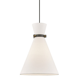 Julia One Light Pendant in Aged Brass/Black (428|H294701LAGBBK)