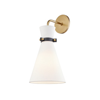 Julia One Light Wall Sconce in Aged Brass (428|H294101AGBBK)