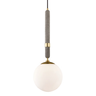 Brielle One Light Pendant in Aged Brass (428|H289701LAGB)