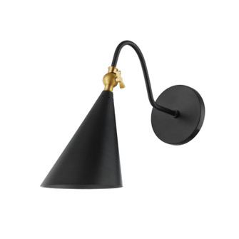 Lupe One Light Wall Sconce in Aged Brass/Soft Black (428|H285101AGBSBK)