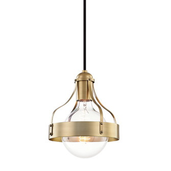 Violet One Light Pendant in Aged Brass (428|H271701AGB)