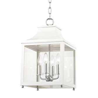 Leigh Four Light Lantern in Polished Nickel/White (428|H259704SPNWH)