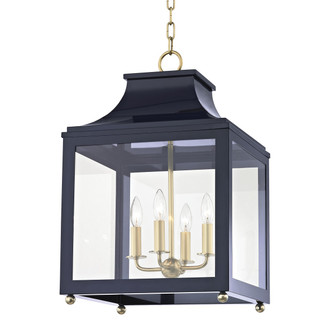 Leigh Four Light Lantern in Aged Brass/Navy (428|H259704LAGBNVY)