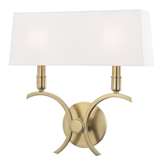 Gwen Two Light Wall Sconce in Aged Brass (428|H212102LAGB)