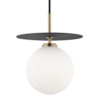 Ellis LED Pendant in Aged Brass (428|H200701LAGBBK)