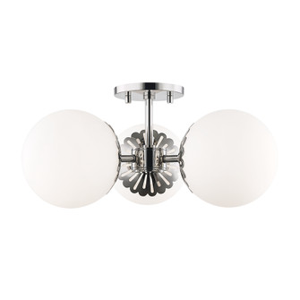 Paige Three Light Semi Flush Mount in Polished Nickel (428|H193603PN)