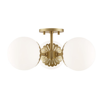 Paige Three Light Semi Flush Mount in Aged Brass (428|H193603AGB)