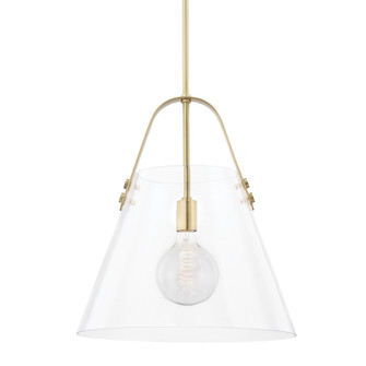 Karin One Light Pendant in Aged Brass (428|H162701XLAGB)