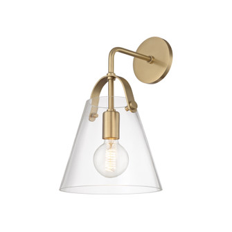 Karin One Light Wall Sconce in Aged Brass (428|H162101AGB)