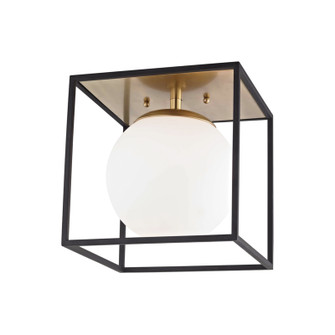 Aira One Light Flush Mount in Aged Brass/Black (428|H141501LAGBBK)