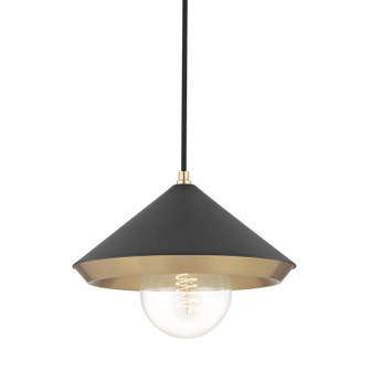 Marnie One Light Pendant in Aged Brass/Black (428|H139701LAGBBK)