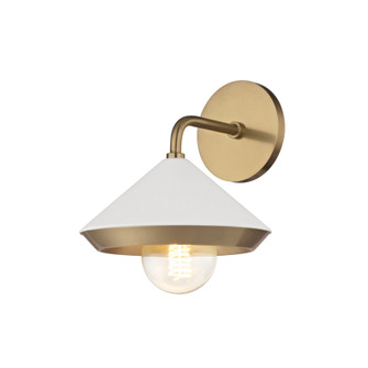 Marnie One Light Wall Sconce in Aged Brass/Soft Off White (428|H139101AGBWH)