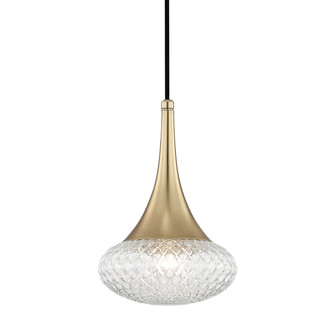 Bella One Light Pendant in Aged Brass (428|H114701CAGB)