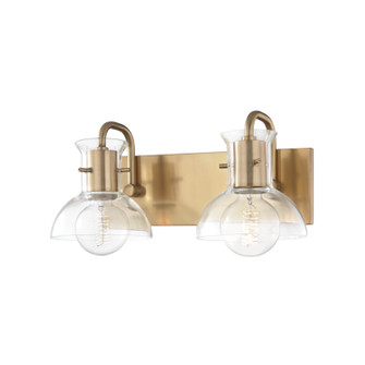 Riley Two Light Bath and Vanity in Aged Brass (428|H111302AGB)