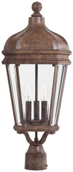 Harrison Three Light Post Mount in Vintage Rust (7|869661)