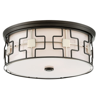 Flush Mount LED Flush Mount in Dark Gray w/Polished Nickel (7|846105L)