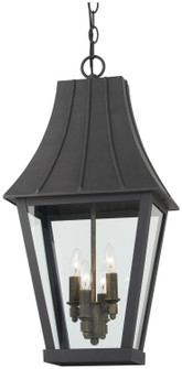 Chateau Grande Four Light Outdoor Hanging Lantern in Coal W/Gold (7|7278466G)