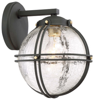 Rond One Light Outdoor Wall Mount in Coal W/Honey Gold Highlight (7|71232661)