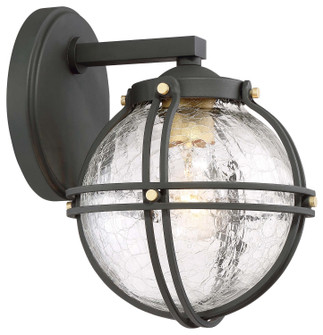 Rond One Light Outdoor Wall Mount in Coal W/Honey Gold Highlight (7|71231661)