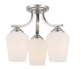 Shyloh Three Light Semi Flush / Chandelier in Brushed Nickel (7|492684)