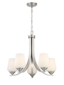 Shyloh Five Light Chandelier in Brushed Nickel (7|492584)