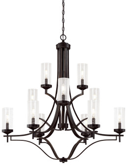 Elyton 12 Light Chandelier in Downton Bronze With Gold Highl (7|4646579)