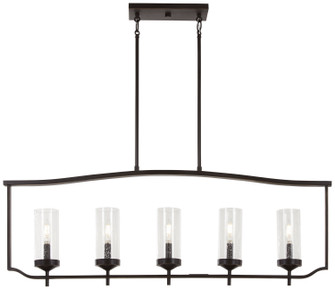 Elyton Five Light Island Pendant in Downton Bronze With Gold Highl (7|4645579)