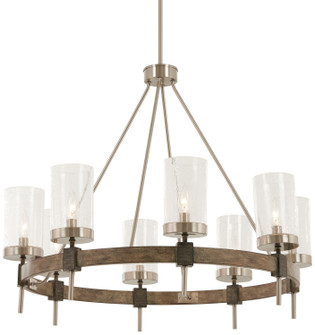 Bridlewood Eight Light Chandelier in Stone Grey w/Brushed Nickel (7|4638106)