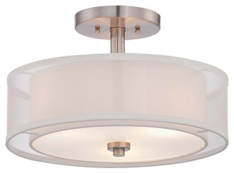 Parsons Studio Three Light Semi Flush Mount in Brushed Nickel (7|410784)