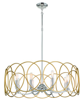 Chassell Eight Light Pendant in Painted Honey Gold With Polish (7|4028679)