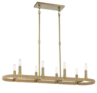 Windward Passage Eight Light Island Pendant in Soft Brass (7|3868695)