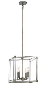 Langen Square Four Light Pendant in Antique Nickel (7|3854756)