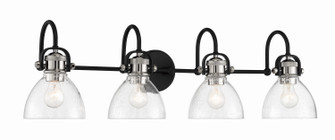 Monico Four Light Bath in Coal w/Polished Nickel (7|3364572)