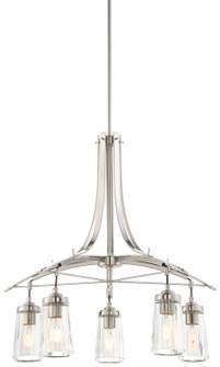 Poleis Five Light Chandelier in Brushed Nickel (7|330584)